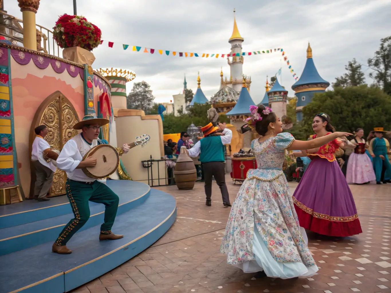 A photograph depicting a cultural or religious celebration at the Saint-André parish, showcasing the vibrant traditions and heritage of the local community. The image should capture the joy, spirituality, and cultural richness of the event.